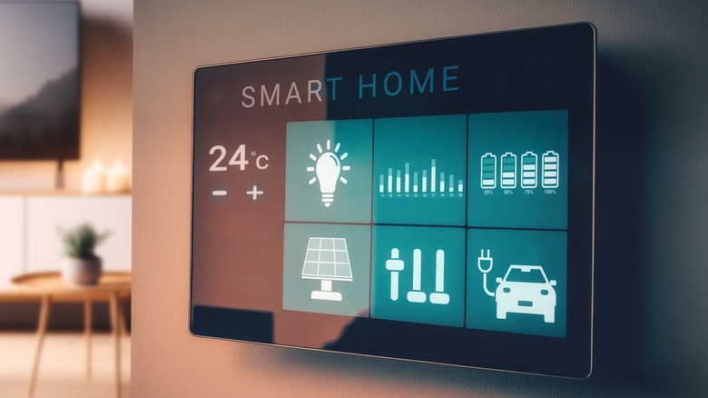 Smart home thermostat panel