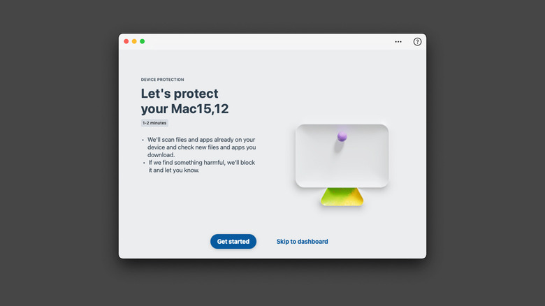 Mac's Microsoft Defender setup screenshot