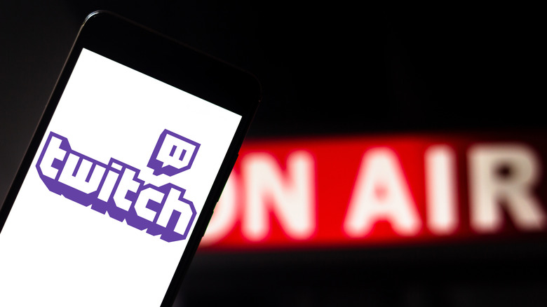 Android smartphone displaying Twitch app