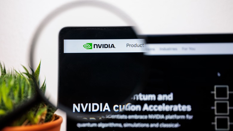 Nvidia logo on a laptop