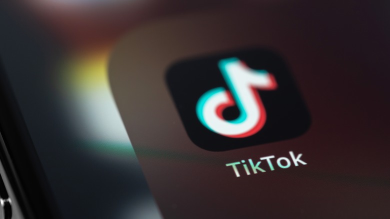 tiktok app icon on phone