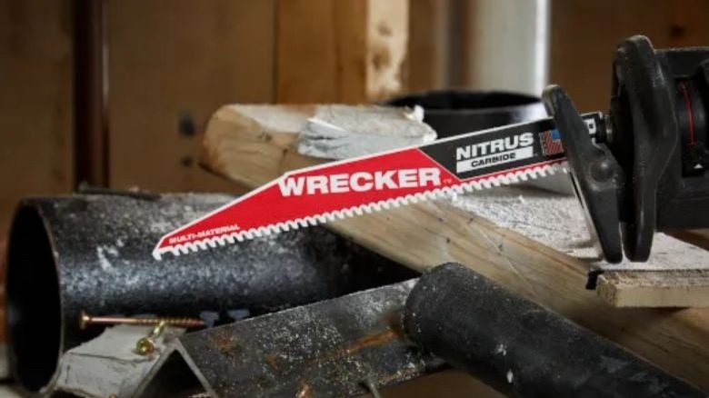 Wrecker Sawzall blade on wood