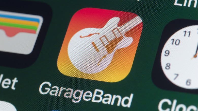 GarageBand icon on iPhone