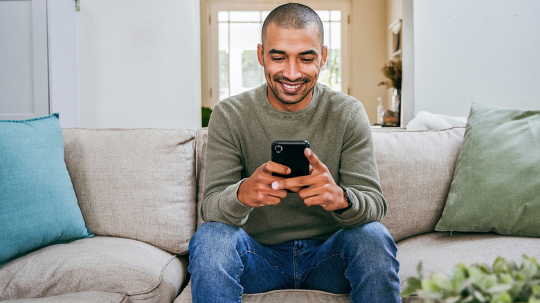 Man using phone