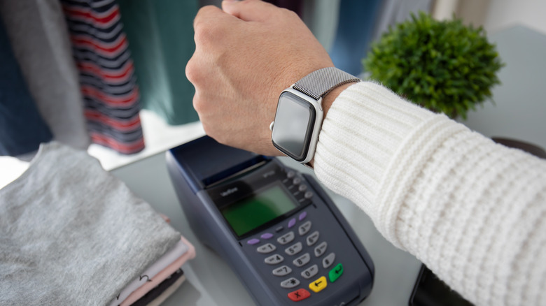 Apple Watch and POS machine