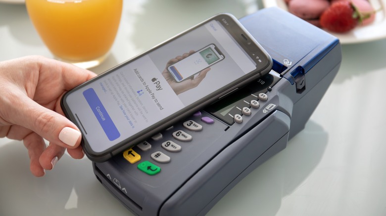 Apple Pay on an iPhone