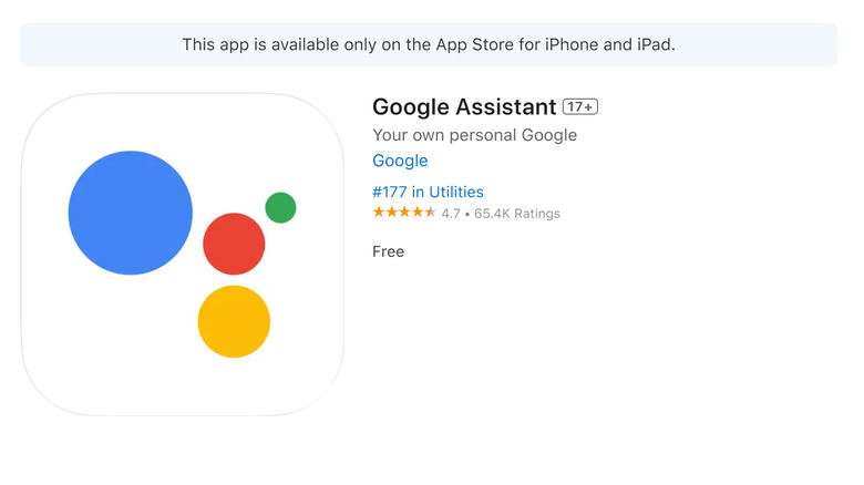 Google Assistant Apple App Store