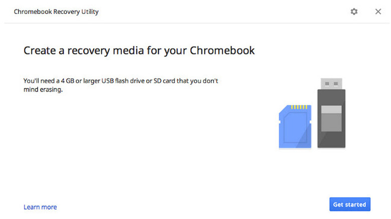 Chromebook Recovery Utility screenshot