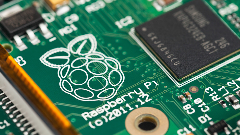 Closeup of Raspberry Pi