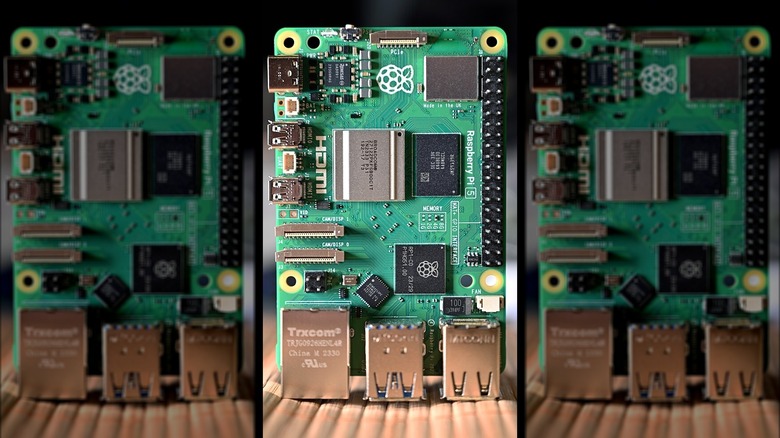 Mirrored image of Raspberry Pi 5