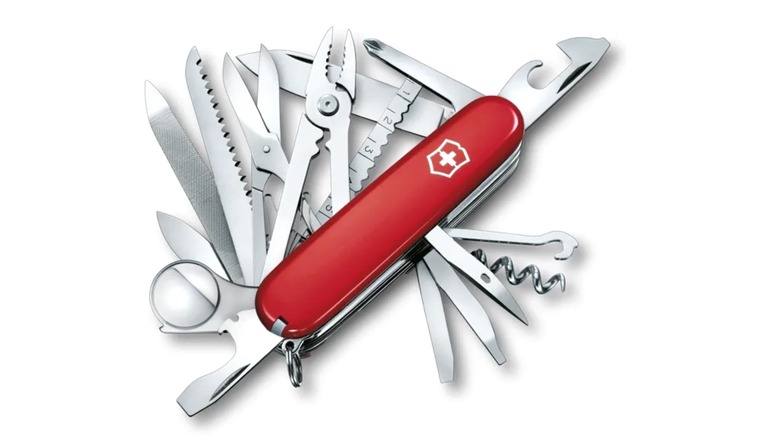 Swiss Army Knife with various tools open