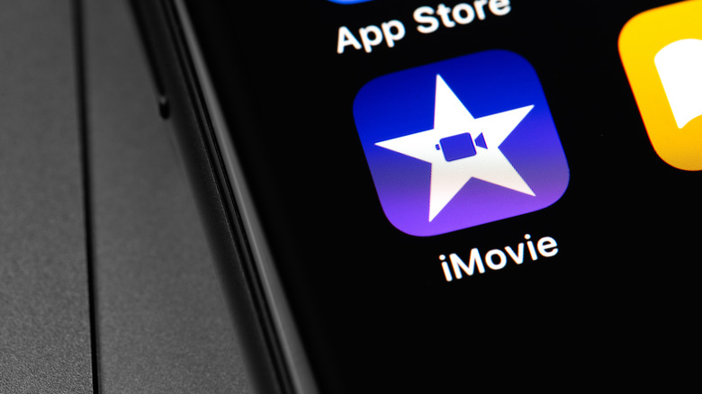 iMovie app icon on iPhone