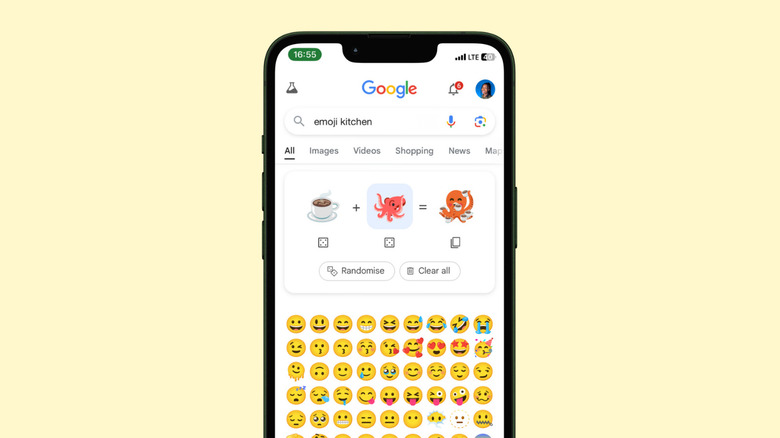 screenshot of cooking in Google's Emoji Kitchen