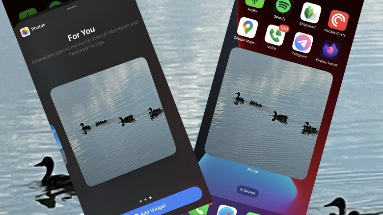 Screenshots iOS widgets