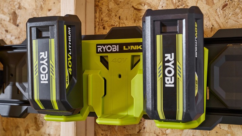 Ryobi 40V battery shelf