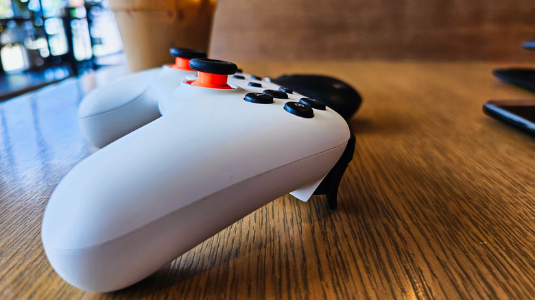 Google Stadia controller on table