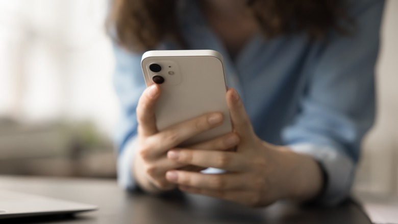 Woman using smartphone