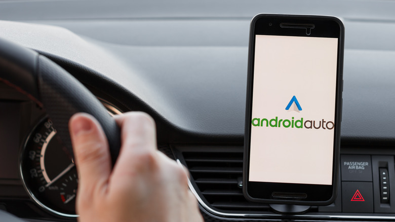 Android Auto on a smartphone