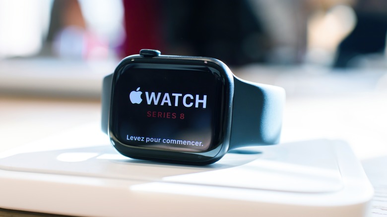 An Apple Watch Series 8 model