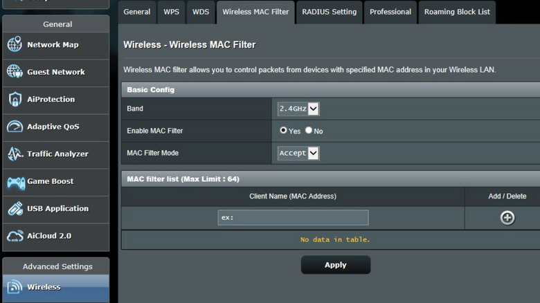 Asus router dashboard 