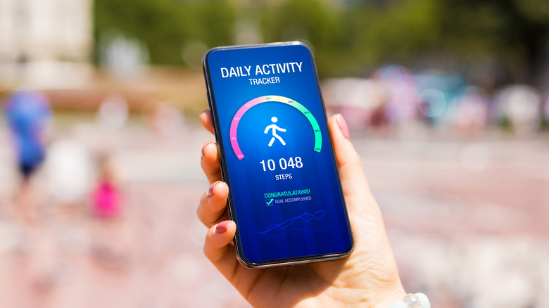 Activity tracking app on phone