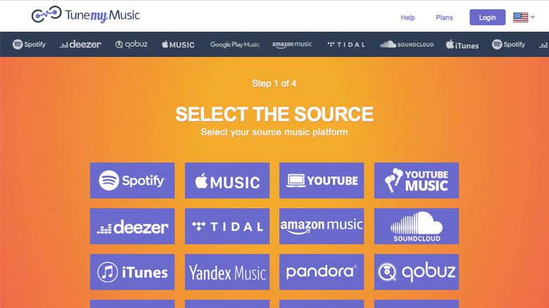 Tune My Music homepage screenshot