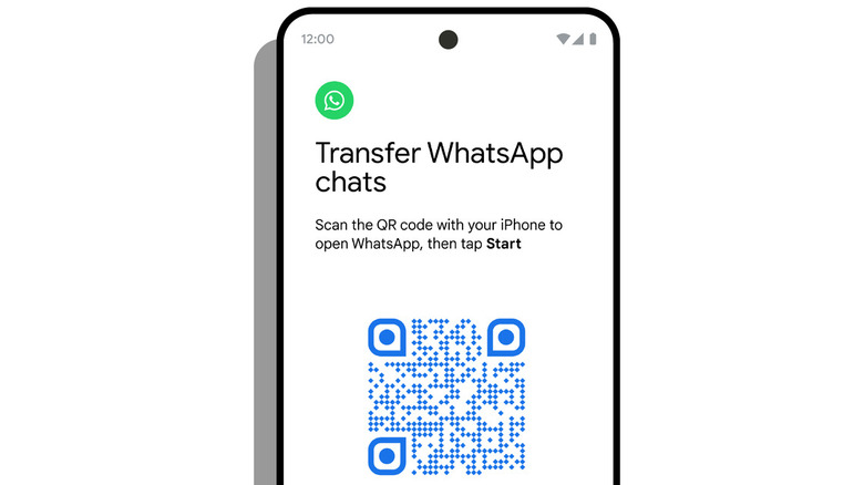 WhatsApp Transfer QR code on phone