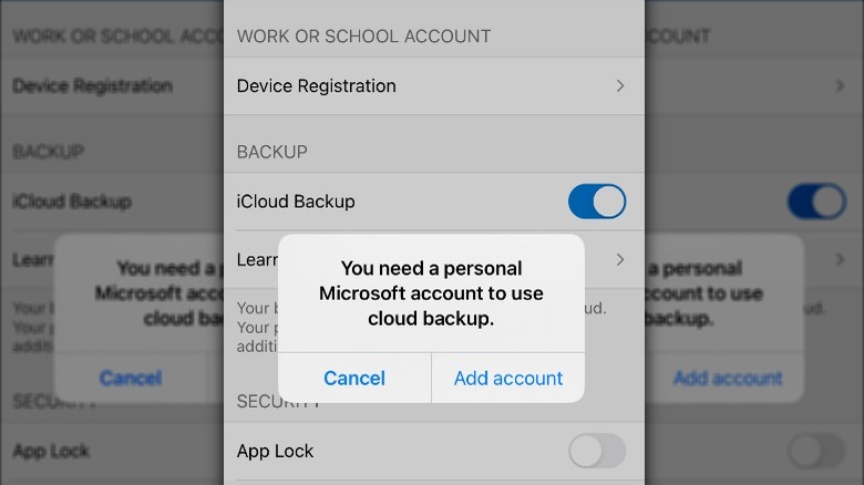 Microsoft Authenticator backup