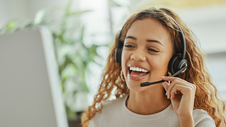 Lady with headset