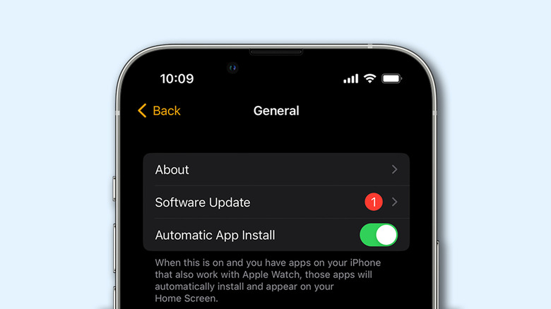 Updating an Apple Watch using iPhone