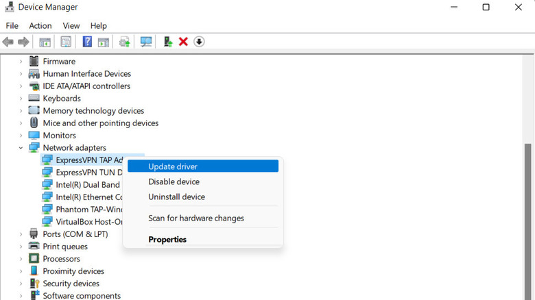 updating driver in Device Manager Windows