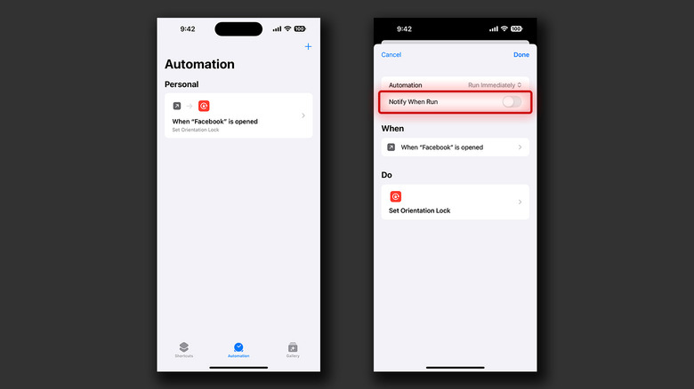 Disable Shortcuts notifications in iOS 18