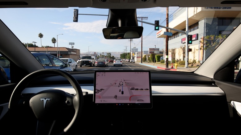 Tesla Autopilot demo interior