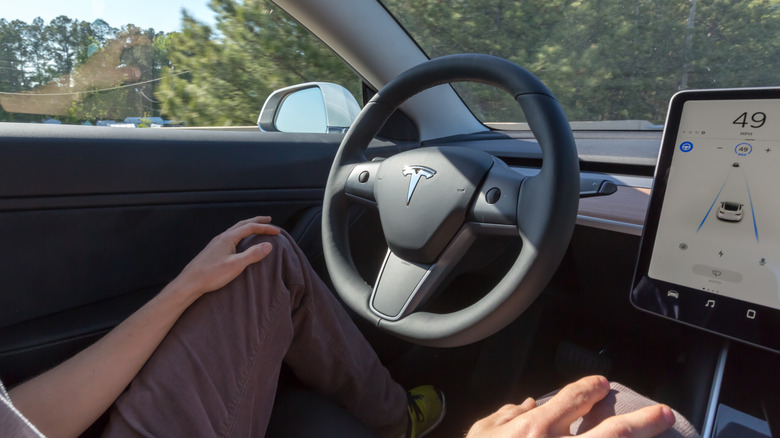 Tesla Model 3 Autopilot driver's seat