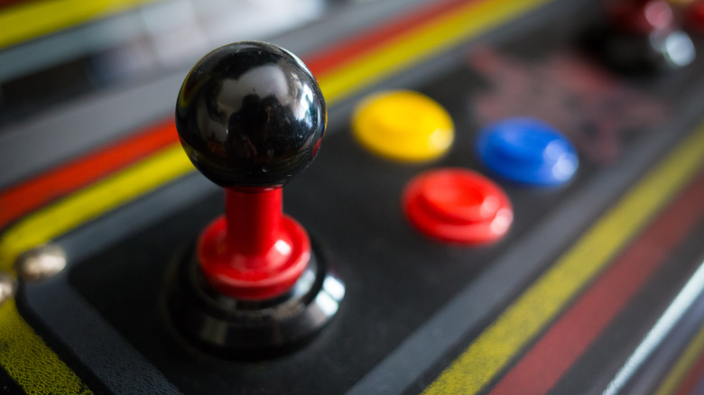 Arcade machine joystick and buttons