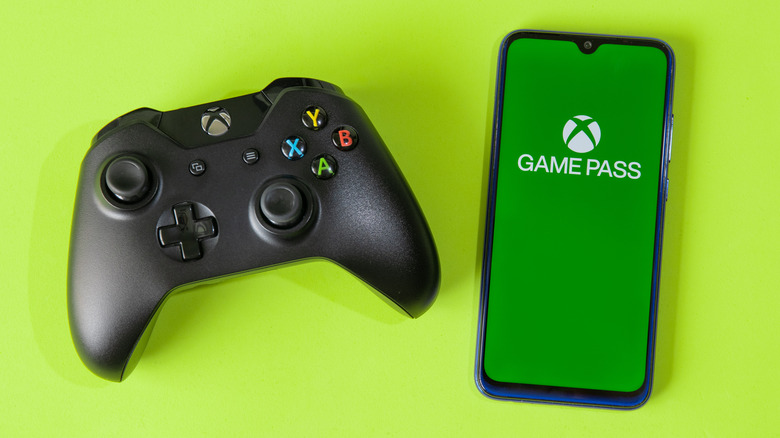 Xbox One controller and smartphone
