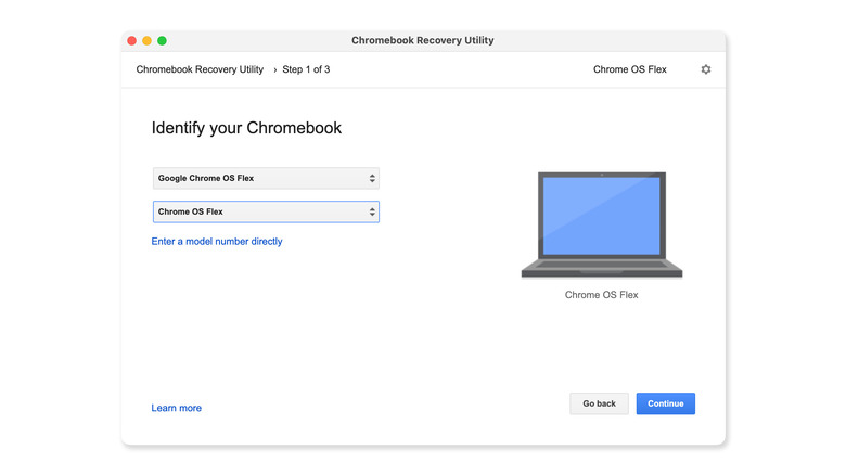 Chromebook Recovery Utility setup