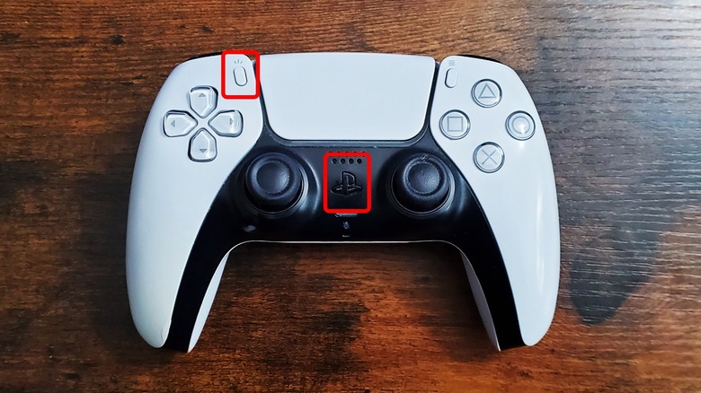 DualSense controller pairing buttons