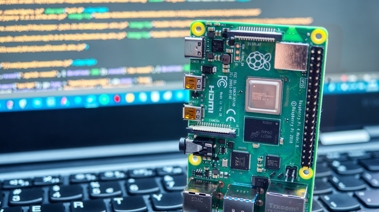 Raspberry Pi module with a command line in background