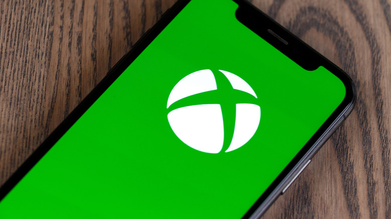 Xbox logo on smartphone