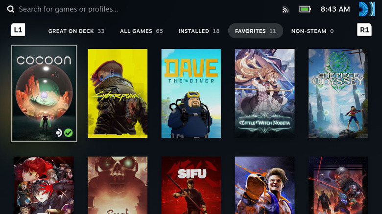 steam deck library view