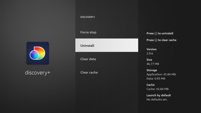uninstall Discovery+ on Fire TV Stick