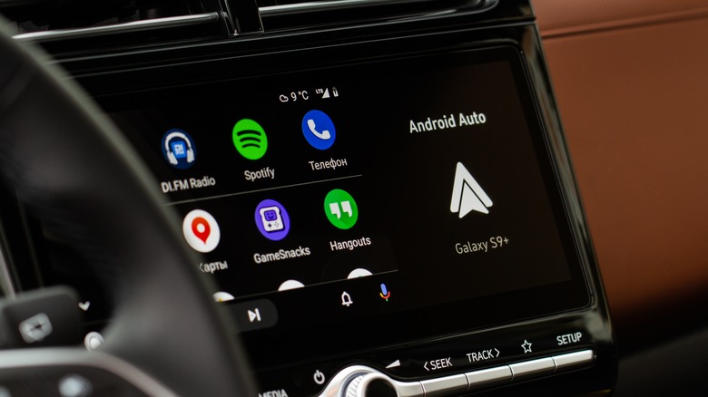 Android Auto menu