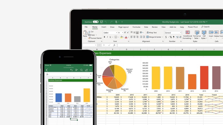 microsoft excel spreadsheets on multiple screens