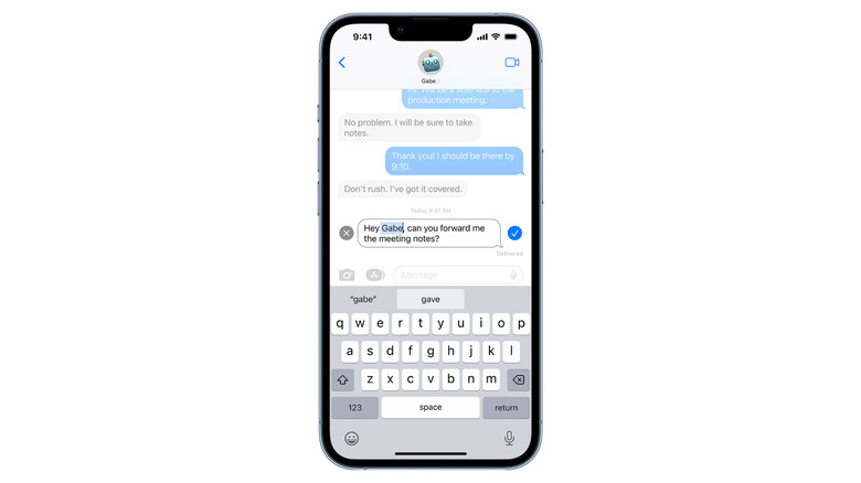 iPhone edit sent message demo