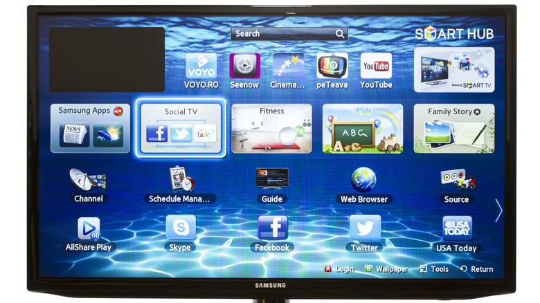 Older Samsung TV home menu