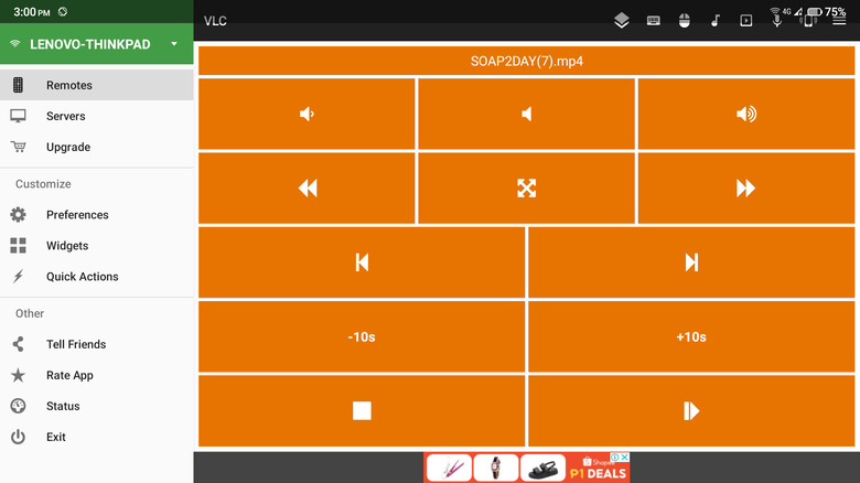 vlc remote on unified remote