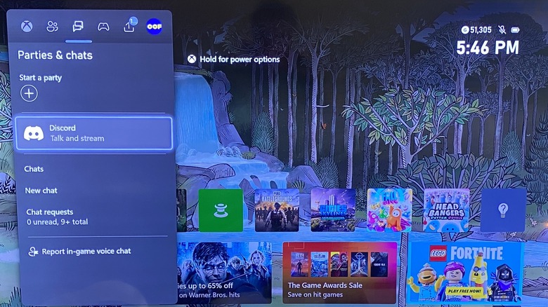 discord option on xbox home screen