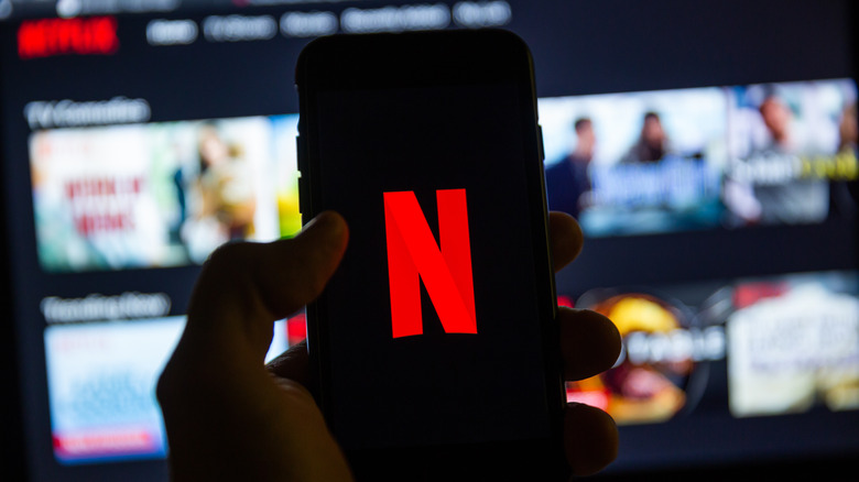 Netflix logo smartphone TV