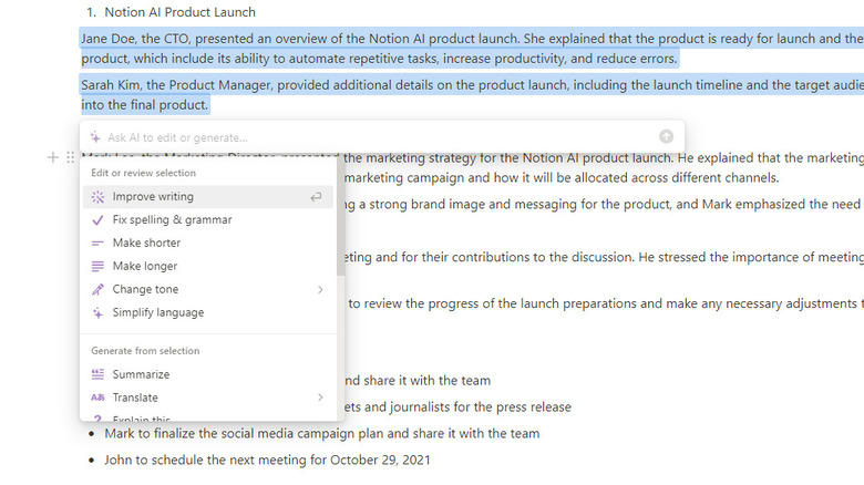 notion ai edit